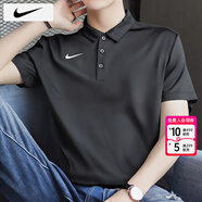 耐克（NIKE）POLO衫男士 25冬季新款運動(dòng)服裝翻領(lǐng)健身衣速干短袖透氣冰絲T恤 060煤黑/曬圖退5 3XL 【190】體重190~210斤左右