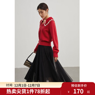 獨束大碼女裝復古半身裙女新款秋裝微胖mm高腰顯瘦仙氣紗裙22DS4287 黑色 XL （尺碼：3）