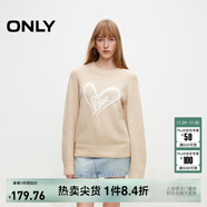ONLY冬季休閑百搭圓領(lǐng)保暖寬松毛衣針織衫女|124413017 C01 城墻沙色 M 165/84A