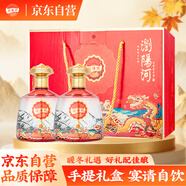 瀏陽(yáng)河 四海歡愉 500ml*2瓶 禮盒裝 52度濃香型白酒 宴請送禮