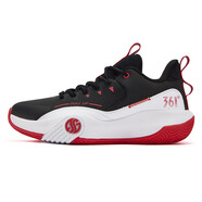 361°男鞋運動(dòng)球鞋2025年冬季新款專(zhuān)業(yè)防滑耐磨籃球訓練鞋男 曜石黑/361度白 44
