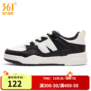 361°女運動(dòng)鞋秋季新款女板鞋 曜石黑/羽毛白 35