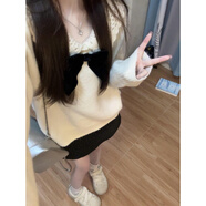 園翌秋冬季小個(gè)子穿搭富家千金感減齡甜美小香學(xué)院風(fēng)毛衣裙子兩件套裝 黑色波點(diǎn)半身裙【約會(huì )短裙/獨特超好看半身裙/別致甜 S