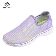 探拓戶(hù)外男女夏季新款減震跑步鞋透氣輕便軟底時(shí)尚休閑耐磨徒步鞋 81764XZ淡紫-女 44