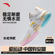 安踏空域4籃球鞋男鞋子學(xué)生耐磨運動(dòng)鞋氣墊緩震防滑實(shí)戰球鞋戶(hù)外鞋子 【空域5】純凈白/淺糖黃-4 40