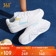 361°運動(dòng)女鞋秋冬季情侶復古厚底增高小白休閑板鞋子女682116601F-2