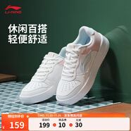李寧板鞋女鞋百搭透氣小白鞋耐磨運動(dòng)休閑鞋 【浮舟】云霧白/淺粉色420-4 37