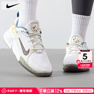 耐克（NIKE）跑步鞋大童鞋25冬季新款CROSSCOURT緩震透氣運動(dòng)鞋訓練輕便休閑鞋 白/團隊金/山峰白-121 38.5