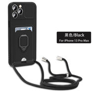 恒進(jìn)創(chuàng  )意鏡頭推窗帶掛繩適用16蘋(píng)果13手機保護殼12全包11套防摔15插卡戒指支架iphone14斜挎x保護套女 黑色推窗+掛繩贈鋼化膜 iPhone16