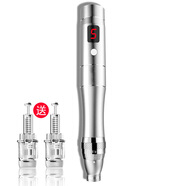 YISUER 納米電動(dòng)微針導入儀器微晶家用mts中胚精華原液修復祛痘印痘 坑  銀色+2枚頭默認圓晶 其它備注. 1件