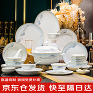 以辰碗碟套裝2025新款高顏值景德鎮餐具整套碗盤(pán)碗具套裝碗筷喬遷禮物