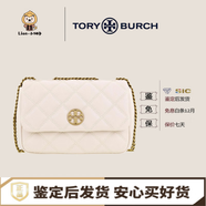 湯麗柏琦（Tory Burch）TB-Willa 菱格紋鏈條 皮革 方胖子郵差包手提單肩包 小號女款新款 148243-724布里奶酪白色