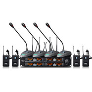 獅樂(lè )U段一拖八調頻會(huì )議話(huà)筒 SH24鵝頸領(lǐng)夾頭戴耳麥K歌無(wú)線(xiàn)麥克風(fēng) 主機+4只鵝頸話(huà)筒+4只領(lǐng)夾話(huà)筒