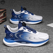 疾步（JIBU）聚盈超輕跑鞋男士無(wú)鞋帶秋冬爆米花減震青少年初中生旋扣運動(dòng)鞋 白蘭網(wǎng)面【主圖款】 38