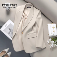 拉倫菲韻高端品牌 小西裝女2025秋冬新款修身職業(yè)休閑顯瘦小個(gè)子西服外套 杏色 M
