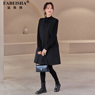 法貝莎品牌連衣裙女裝2025秋冬季羊毛背心裙寬松大碼小個(gè)子毛呢a字裙子 黑色背心裙+黑色打底衫 S 105斤以?xún)?
                                         title=