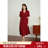 獨束大碼女裝法式小翻領(lǐng)連衣裙女夏季新款遮肉顯瘦雪紡裙子 紅色-長(cháng)款 XL （尺碼：3）