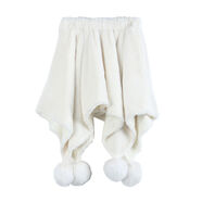 原創(chuàng  )日系森女甜美小清新毛絨白色半身裙女秋冬毛球短裙 白色有口袋 均碼 均碼