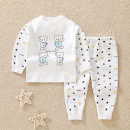 哈咪奇寶寶秋衣秋褲套裝春秋男女兒童睡衣純棉無(wú)骨嬰幼兒內衣分體 7804純棉無(wú)骨淺藍色 160 160cm無(wú)肩扣閉襠