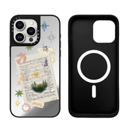 CASETIFY歐陽(yáng)娜娜聯(lián)名森林秘境貝母磁吸MagSafe適用蘋(píng)果17promax手機殼iPhone16pro鏡面15日韓卡通14/13/12 帶盒CASE【cb858星光飛鳥(niǎo)紙張】銀色鏡面Ma iPhone 17 Pro Max