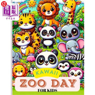 海外直訂Kawaii Zoo Day Coloring Book: Adorable Animal Coloring Pages for Kids 卡哇伊動(dòng)物園日著(zhù)色書(shū)：可愛(ài)的動(dòng)物著(zhù)色頁(yè)的孩子