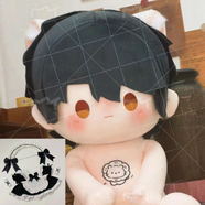 嬰而育人魚(yú)陷落白楚年蘭波周邊毛絨玩偶10cm印花棉花娃娃玩偶公仔周邊棉 小獅楚年40cm裸娃+女仆裝（黑粉藍備注） 人魚(yú)陷落