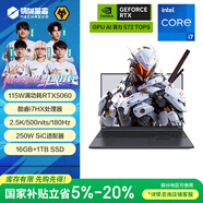 機械革命極光X 酷睿i7HX 游戲本筆記本電腦(i7-13700HX 16G 1T RTX5060 2.5K屏 180Hz 灰)