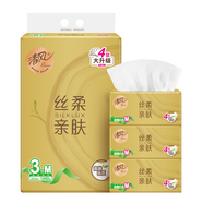 清風(fēng)【李昀銳同款】抽紙 絲柔4層120抽*3包M碼 衛生紙巾 新老包裝交替