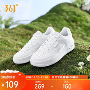 361°運動(dòng)女鞋秋冬季透氣開(kāi)學(xué)厚底增高小白休閑板鞋子女682426611-1