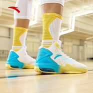 安踏（ANTA）KT3 team｜籃球鞋男冬季湯普森防滑減震男戶(hù)外實(shí)戰比賽運動(dòng)鞋子 安踏白/氯藍-1 39