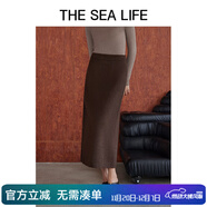 THE SEA LIFE歐海一生 半身裙女2024冬簡(jiǎn)約利落細膩軟糯舒適親膚半身裙A180215 咖棕色 M