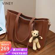 viney牛皮包包女包大容量托特包輕奢斜挎單肩包生日禮物品牌送女友老婆