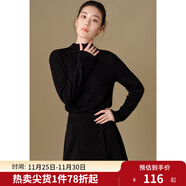 獨束大碼女裝24秋冬新款肌理感蕾絲打底衫微胖mm時(shí)尚百搭顯瘦小衫 星空黑 XL (尺碼：3)