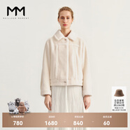 麥檬MM羊毛短款白色外套上衣商場(chǎng)同款秋冬5EA313271 象牙白5EA313271 M