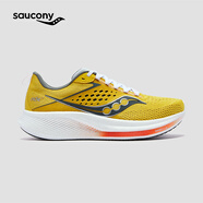Saucony索康尼馭途17跑鞋男減震透氣訓練鞋跑步運動(dòng)鞋子RIDE17 黃灰112 41