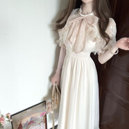 日系doll感甜美溫柔連衣裙設計感小眾氣質(zhì)風(fēng)洛麗塔收腰顯瘦長(cháng)裙女 斗篷裙 S