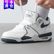 耐克（NIKE）男鞋AIR FLIGHT 89氣墊鞋秋冬季運動(dòng)鞋AJ4兄弟款籃球鞋休閑跑步鞋 氣墊鞋FQ8256-101山峰白/綠古色 44