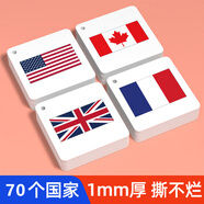 艾杰普國家旗認知卡片撕不爛看圖識字兒童益智玩具男女孩3-6歲新年禮物