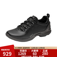 愛(ài)步（ECCO）休閑男女款運動(dòng)鞋 秋季跑步鞋老爹鞋男女 健步活力健身837514 837513女款-黑色 39