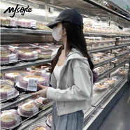 MJ STYLE插肩袖短款開(kāi)衫外套女2026年春秋寬松休閑百搭運動(dòng)風(fēng)學(xué)生長(cháng)袖上衣