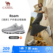 駱駝（CAMEL）漫游復古慢跑鞋女加絨運動(dòng)鞋子 K23S09L7014A 奶白/椰子灰 38