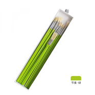 山頭林村長(cháng)桿狼毫水粉筆6288圓頭水粉筆套裝油畫(huà)筆水彩畫(huà)筆 考試專(zhuān)用【蘋(píng)果綠0支】送筆盒