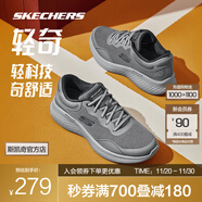 斯凱奇（Skechers）輕奇2代丨跑鞋2025秋新款男女同款跑步鞋舒適輕便緩震運動(dòng)休閑鞋 男款-灰色/GRY 44