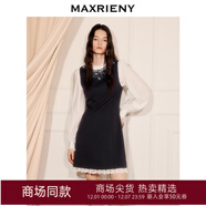 MAXRIENY【商場(chǎng)同款】背心連衣裙25冬重工釘鉆釘珠宴會(huì )晚宴長(cháng)裙 深灰 L