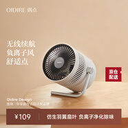OIDIRE（偶點(diǎn)）負離子電風(fēng)扇 小風(fēng)扇迷你usb小風(fēng)扇桌面電扇小電風(fēng)扇臺式臺扇便攜桌面扇辦公充電桌面風(fēng)扇 椰白色-負離子功能-勁爽款（三檔可選）