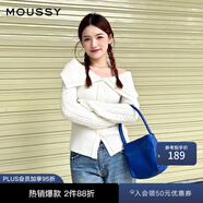 moussy新品軟糯一字領(lǐng)可拆卸修身針織開(kāi)衫010GA770-6360 013象牙色 均碼