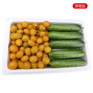京地達山東水果黃瓜黃色圣女果組合 凈重4.5斤 單果6g+蔬菜源頭直發(fā)包郵