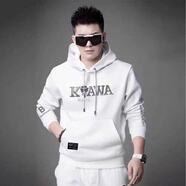 ROYAL PALM POLO SPORTS CLUB歐貨連帽衛衣男秋冬新款修身套頭上衣潮牌休閑男士長(cháng)袖體恤衫 白色[][高端棉料]常規 M