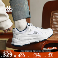 KAPPA卡帕男鞋運動(dòng)老爹鞋子男2025冬季新款輕便軟底跑步鞋厚底休閑鞋 漂白/影藍 40