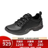 愛(ài)步（ECCO）休閑男女款運動(dòng)鞋 秋季跑步鞋老爹鞋男女 健步活力健身837514 837513女款-黑色 39